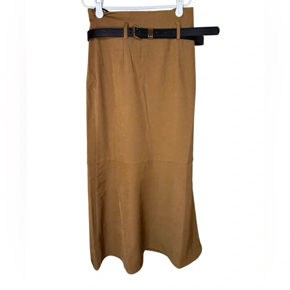 NWT Commense Minimalist midi Skirt with belt size XS - Picture 5 of 8